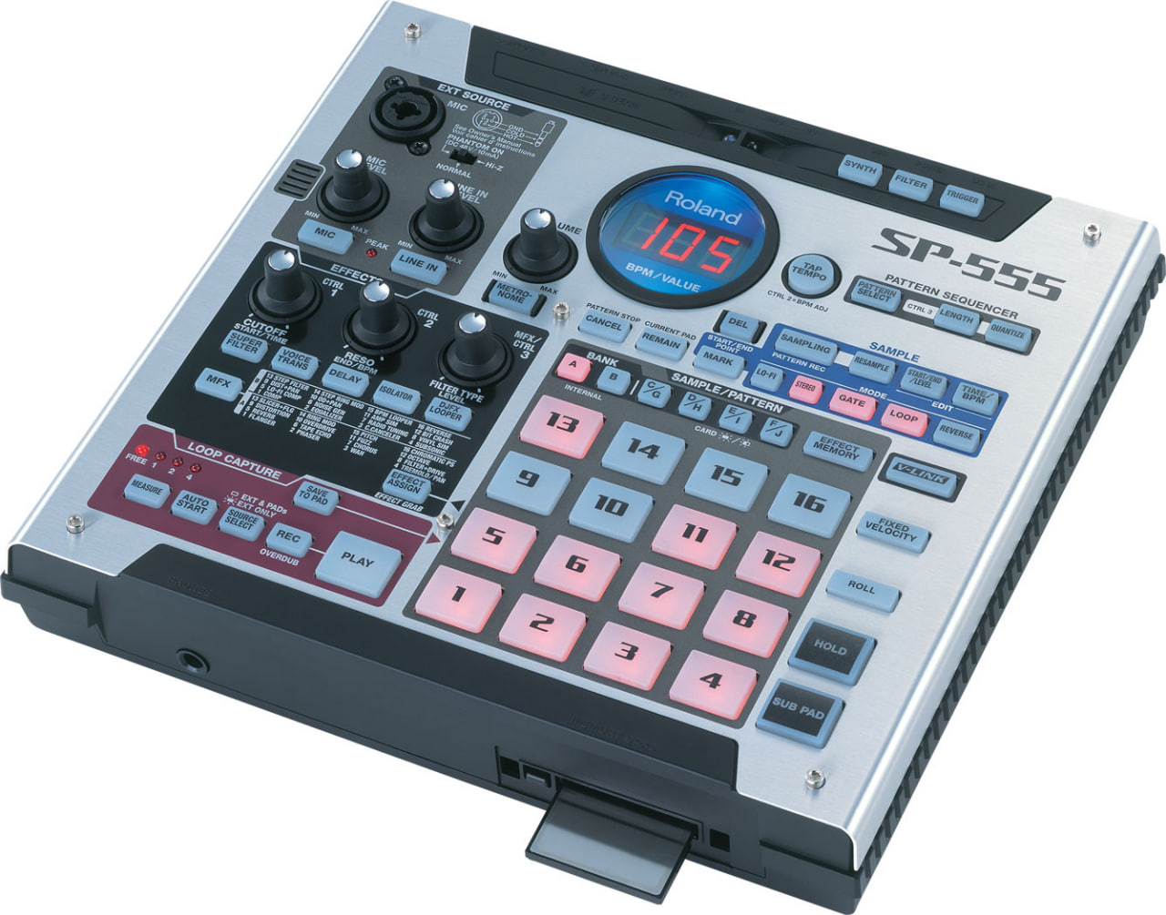 سمپلر رولند ROLAND مدل SP-555 - صوت و موزیک مقدم سبزوار