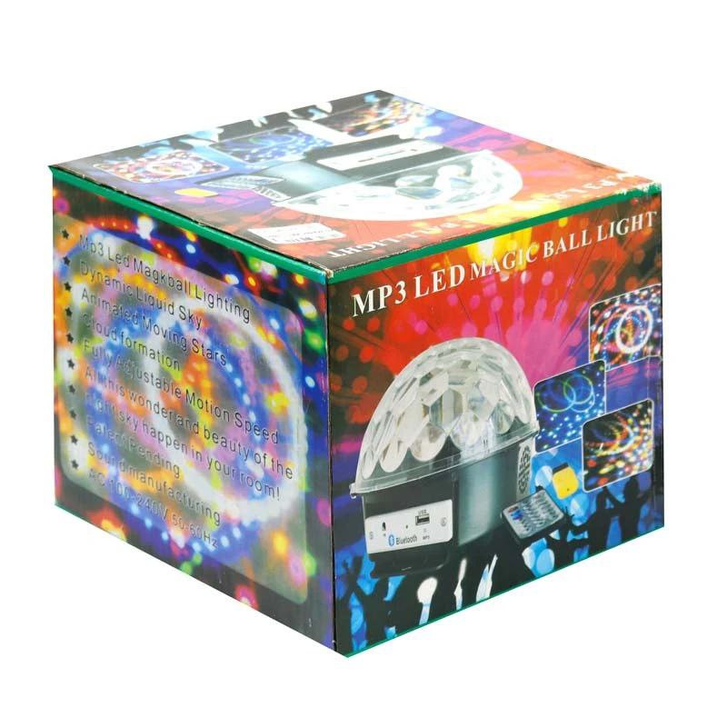 رقص نور نیمکره بولوتوثی اسپیکردار مدل MP3 LED Magic Ball Light - صوت و موزیک مقدم سبزوار