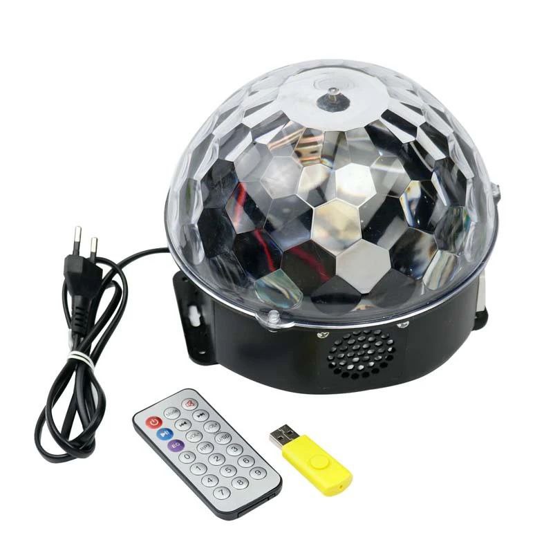 رقص نور نیمکره بولوتوثی اسپیکردار مدل MP3 LED Magic Ball Light - صوت و موزیک مقدم سبزوار