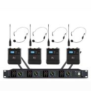 میکروفون دستی-یقه ای 4کانال DJ مدل DJ-40000 - صوت و موزیک مقدم سبزوار