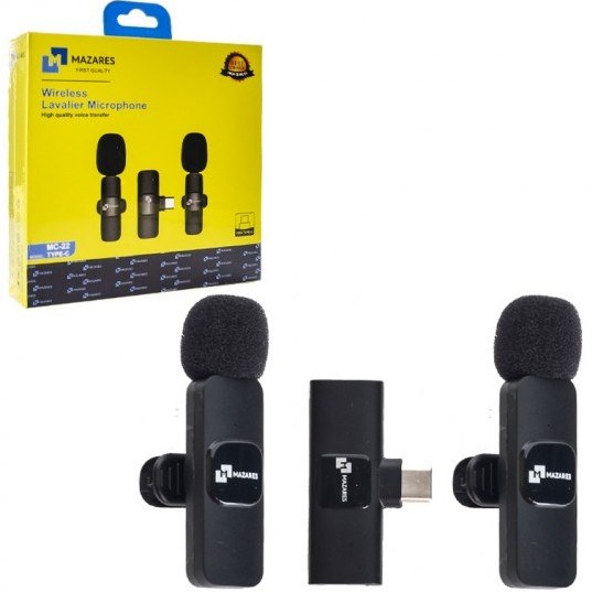 میکروفون یقه ای مازارس MAZARES مدل MC-22 (Type-C) - صوت و موزیک مقدم سبزوار